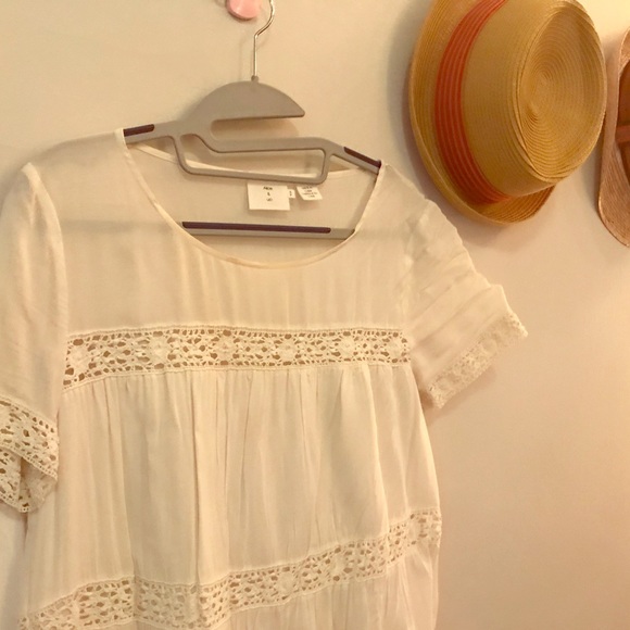 Alice & uo. Pilgrim style short dress ~ Cream - Picture 2 of 5